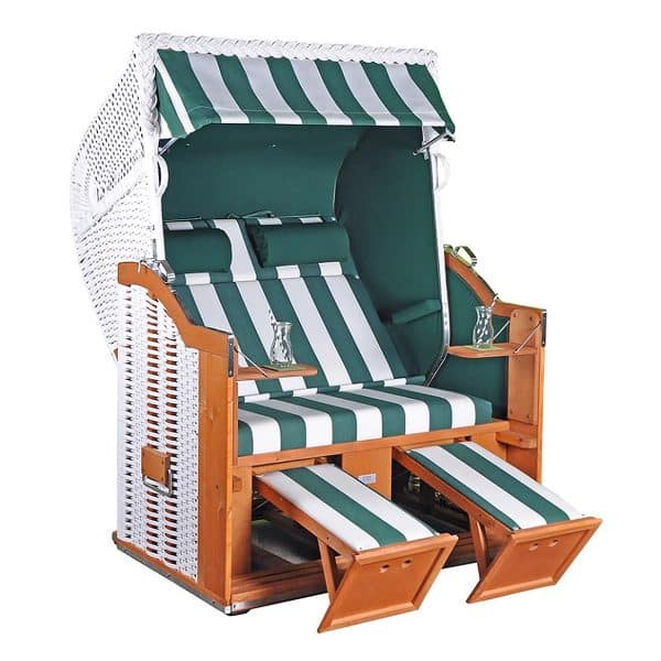 Wicker Beach Chair Classic 50 / green